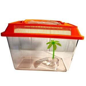 Portable Aquatic/Terrarium Tank, Plastic Carrier Cage with Lid and Handle NWT